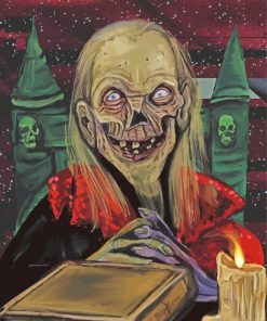 Crypt Keeper And Old Book paint by number