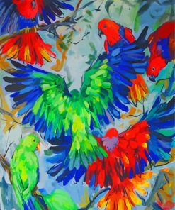 Eclectus Parrots Birds Art paint by number