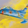 F86 Sabra Airplane paint by number