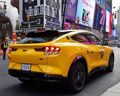 Ford Yellow Taxi paint by number