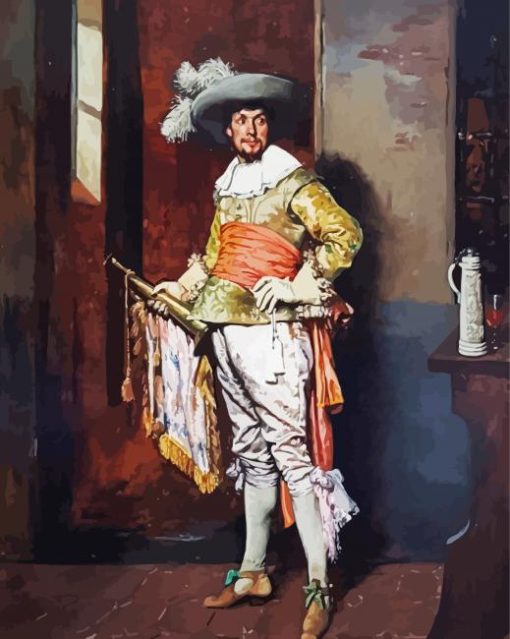 Gentleman With Bugle paint by number