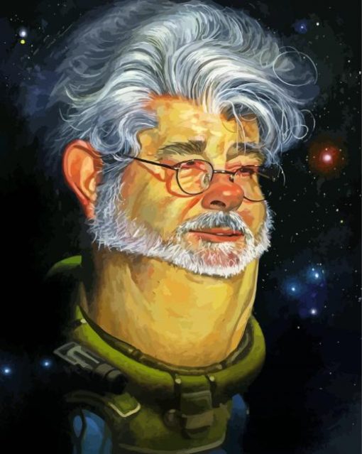 George Lucas Film Director Caricature paint by number