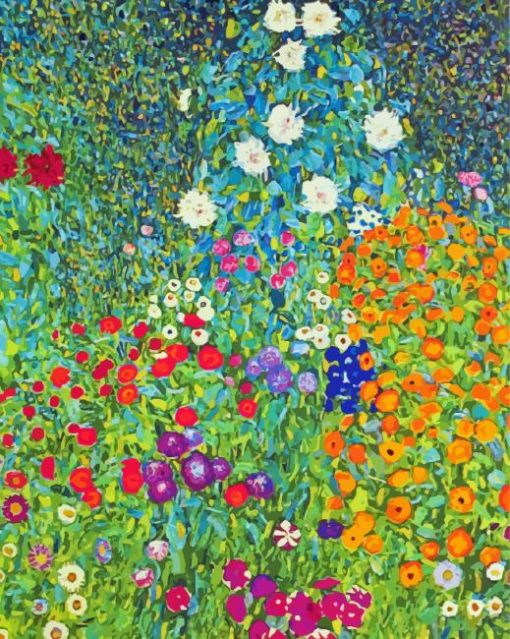 Gustav Klimt Country Garden With Sunflowers paint by number