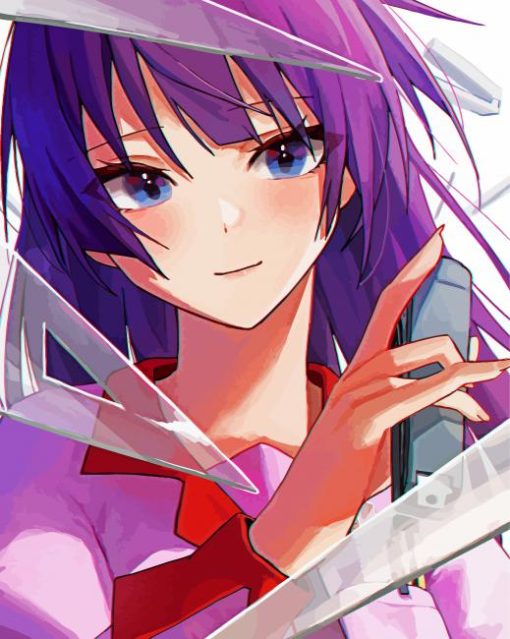 Hitagi Senjougahara paint by number