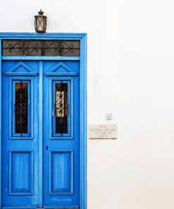 House With Blue Door paint by number