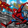 Iron Man And Spider Man Marvel Heroes paint by number