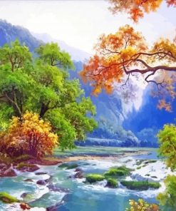 Korea Landscape Nature Art paint by number