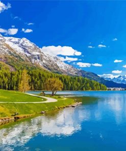 Lake Saint Moritz paint by number