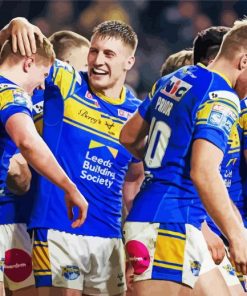 Leeds Rhinos Rugby Team paint by number