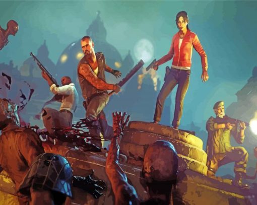 Left 4 Dead Characters paint by number