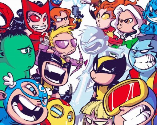 Marvel Little Cartoon paint by number