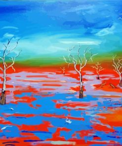 Menindee Lake Art paint by number