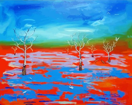 Menindee Lake Art paint by number