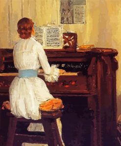 Mrs Meigs At The Piano Organ Chase paint by number