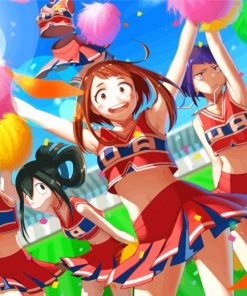 My Hero Academia Cheerleaders paint by number