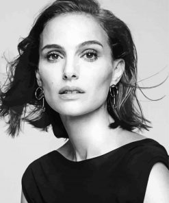 Natalie Portman Black And White paint by number