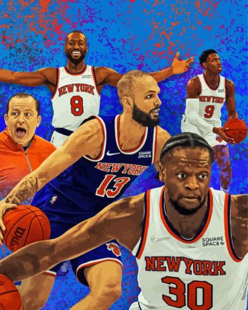 New York Knicks Basketball Team paint by number