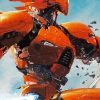 Orange Robot Pacific Rim paint by number