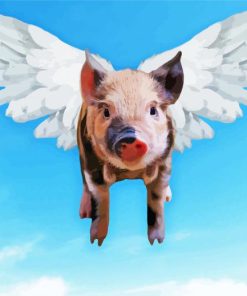 Pig With Wings paint by number