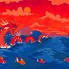 Pokemon Red Gyarados Art paint by number