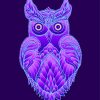 Cute Purple Owl paint by number