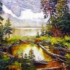 Rawson Lake Alberta Art paint by number