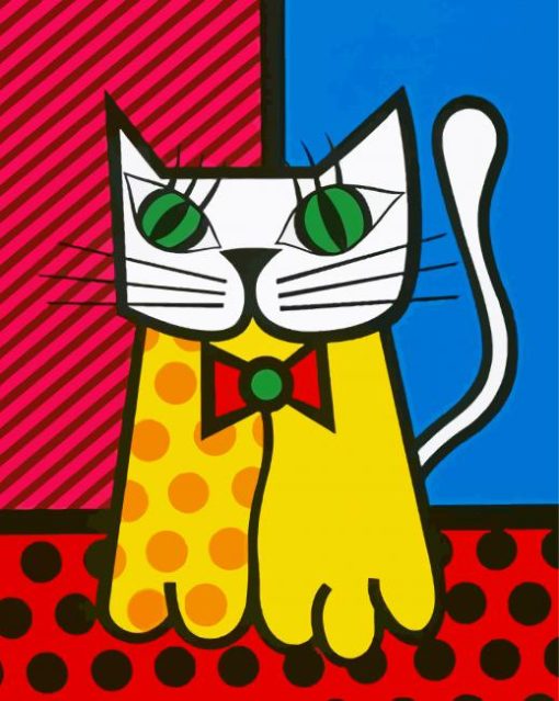 Romero Britto Cat paint by number