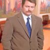 Ron Swanson Parks And Recreation Character paint by number