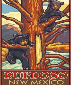 Ruidoso New Mexico Poster Art paint by number