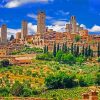 San Gimignano Italy paint by number