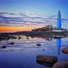 St Marys Lighthouse Reflection Whitley Bay paint by number