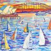 Sydney Harbour Boats Art paint by number