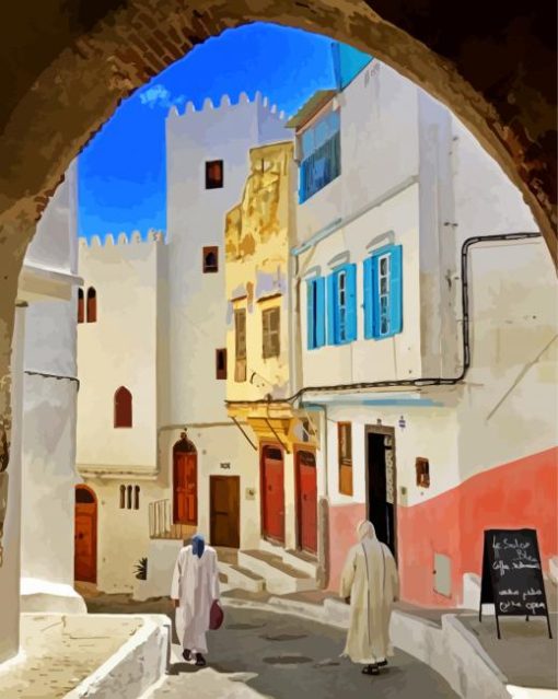 Tangier Morocco Old Medina paint by number