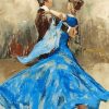 The Abstract Ballroom Dancers paint by number