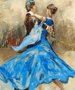 The Abstract Ballroom Dancers paint by number