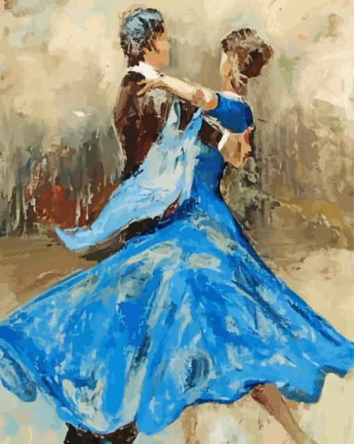 The Abstract Ballroom Dancers paint by number