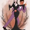 The Addams Morticia And Gomez paint by number