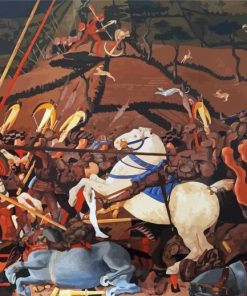 The Battle Of San Romano By Paolo Uccello paint by number