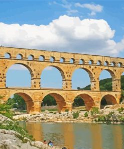 The Ancient Roman Aqueduct paint by number