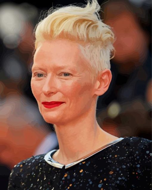 Tilda Swinton Actress paint by number