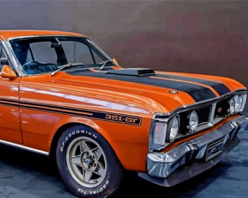 Vintage Falcon GT Car paint by number