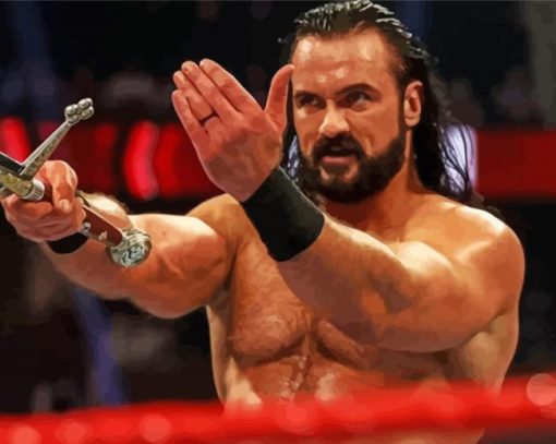 WWE Wrestler Drew McIntyre paint by number