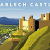 Wales Harlech Castle Poster paint by number