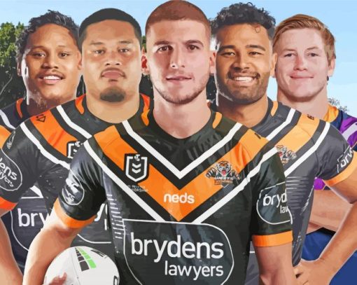 Wests Tigers NRL Team paint by number