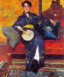 William Chase The Blue Kimono paint by number