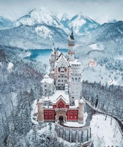 Winter Castle paint by number