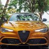 Yellow Alfa Romeo Giulia paint by number