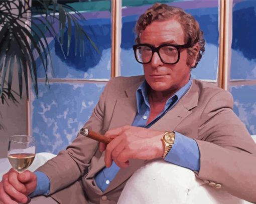 Young Michael Caine paint by number