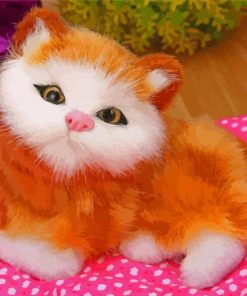 Adorable Toy Cat paint by number