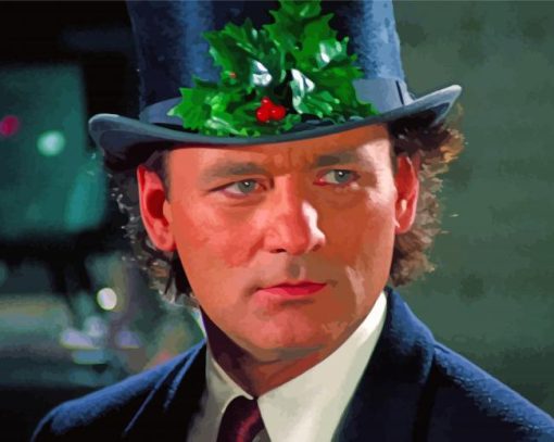 Aesthetic Bill Murray Scrooged paint by number